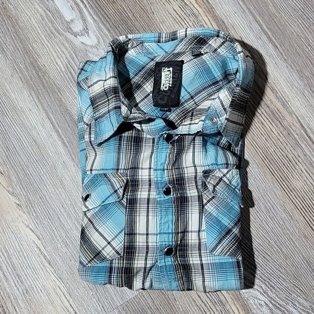 Boys Plaid Button Down 